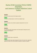 Davita STAR Learning FINAL PAPER Questions and Answers Verified Solutions Latest Update