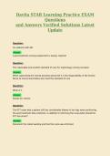 Davita STAR Learning Practice EXAM Questions and Answers Verified Solutions Latest Update&period;