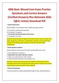 68W Basic Wound Care Exam Practice Questions and Correct Answers &lpar;Verified Answers&rpar; Plus Rationale 2026 Q&A&vert; Instant Download Pdf