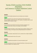Davita STAR Learning TEST PAPER Questions and Answers Verified Solutions Latest Update