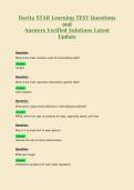 Davita STAR Learning TEST Questions and Answers Verified Solutions Latest Updat