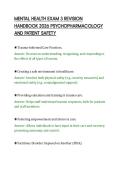 MENTAL HEALTH EXAM 3 REVISION&NewLine;HANDBOOK 2026 PSYCHOPHARMACOLOGY&NewLine;AND PATIENT SAFETY