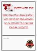 STUDY&vert;BUNDLE&colon;NCLEX RN AND NEXT GENERATION NCLEX NGN QUESTION AND ANSWER&vert;&vert; ACTUAL EXAM TEST BANK OF REAL QUESTIONS & CORRECT DETAILED ANSWERS WITH RATIONALES NCLEX ~2026 GUIDE