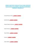 USMLE ANATOMY EXAM ACTUAL EXAM 2026&sol;2027 &NewLine;QUESTIONS and CORRECT DETAILED ANSWERS &NewLine;ALREADY GRADED A&plus;