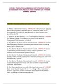 NUR 550 - TRANSLATIONAL RESEARCH AND POPULATION HEALTH MANAGEMENT COMPLETE FINAL EXAM QUESTIONS AND CORRECT ANSWERS 2026&sol;2027