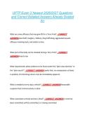 UPTP Exam 2 Newest 2026&sol;2027 Questions &NewLine;and Correct Detailed Answers Already Graded &NewLine;A&plus; 