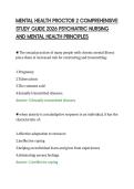 MENTAL HEALTH PROCTOR 2 COMPREHENSIVE&NewLine;STUDY GUIDE 2026 PSYCHIATRIC NURSING&NewLine;AND MENTAL HEALTH PRINCIPLES