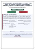 Introduction to Thermodynamics &vert;  Questions and Answers with Detailed Rationales &vert; Laws & Energy Transfer &vert; Study Guide 2026&sol;2027&NewLine;