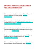 PHARMACOLOGY TEST 1 QUESTIONS COMPLETE WITH 100&percnt; VERIFIED ANSWERS