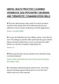 MENTAL HEALTH PROCTOR 2 LEARNING&NewLine;WORKBOOK 2026 PSYCHIATRIC DISORDERS&NewLine;AND THERAPEUTIC COMMUNICATION SKILLS