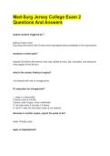 Med-Surg Jersey College Exam 2 Questions And Answers&NewLine;&NewLine;