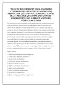 WGU C785 BIOCHEMISTRY FINAL EXAM 2026 &vert; COMPREHENSIVE PRACTICE EXAMINATION &vert; STUDY GUIDE &vert; LATEST UPDATE 2026&sol;2027 &vert; ACTUAL EXAM &vert; PRACTICE QUESTIONS AND ANSWERS &vert; EXAM REVIEW &vert; 100&percnt; CORRECT ANSWERS &vert; VERIFIED SOLUTIONS