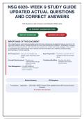 NSG 6020 Week 9 Study Guide &vert; Questions and Answers with Detailed Rationales &vert; Advanced Health Assessment 2026&sol;2027 NEW&excl;&excl;&NewLine;
