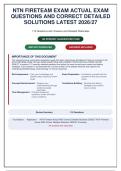 NTN Fireteam Exam &vert; Questions and Answers with Detailed Rationales &vert; Firefighter Practice Test &vert; 2026&sol;2027 NEW&excl;&excl;&NewLine;