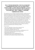 WGU C785 BIOCHEMISTRY UNIT EXAM 2026&sol;2027 &vert; COMPREHENSIVE PRACTICE EXAMINATION &vert; STUDY GUIDE &vert; LATEST UPDATE 2026&sol;2027 &vert; ACTUAL EXAM &vert; PRACTICE QUESTIONS AND ANSWERS &vert; EXAM REVIEW &vert; 100&percnt; CORRECT ANSWERS &vert; VERIFIED SOLUTIONS