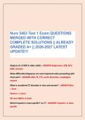 Nurs 5463 Test 1 Exam QUESTIONS &NewLine;MERGED WITH CORRECT &NewLine;COMPLETE SOLUTIONS &vert;&vert; ALREADY &NewLine;GRADED A&plus; &vert;&vert; 2026-2027 LATEST &NewLine;UPDATE&excl;&excl;&excl;