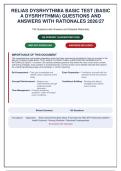 Relias Dysrhythmia Basic Test &vert; Questions and Answers with Detailed Rationales &vert; ECG Interpretation &vert; 2026&sol;2027 NEW&excl;&excl;&excl;&NewLine;