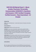 NUR 253&ndash;256 Mental Exam 3 &ndash; Mood&comma; Anxiety&comma; Psychosis&comma; Personality & Communication &lpar;2026&sol;2027&rpar; Comprehensive Practice Exam and Study Guide
