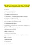 Dive Guide Final Exam A with all Correct & 100&percnt; Verified Answers &vert;Actual Complete Update &vert;Already Graded A&plus;