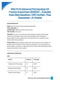 WGU D116 Advanced Pharmacology OA Practice Actual Exam 2026&sol;2027 &ndash; Complete Exam-Style Questions &vert; 100&percnt; Verified &ndash; Pass Guaranteed &ndash; A&plus; Graded