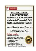 GCN&vert;NSG 3100 Exam 1 &vert; Diagnostic Testing&comma; Elimination & Procedures &vert; Galen College &vert; Latest 26&sol;27 &lpar;PDF&rpar;