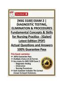 GCN&vert;NSG 3100 Exam 1 &vert; Diagnostic Testing&comma; Elimination & Procedures &vert; Galen College &vert; Latest 26&sol;27 &lpar;PDF&rpar;