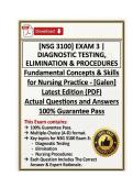 GCN&vert;NSG 3100 Exam 3 &vert; Diagnostic Testing&comma; Elimination & Procedures &vert; Galen College &vert; Latest 26&sol;27 &lpar;PDF&rpar;