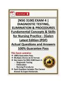 GCN&vert;NSG 3100 Exam 4 &vert; Diagnostic Testing&comma; Elimination & Procedures &vert; Galen College &vert; Latest 26&sol;27 &lpar;PDF&rpar;