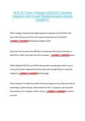 NUR 221 Exam 4 Newest 2026&sol;2027 Complete &NewLine;Questions and Correct Detailed Answers Already &NewLine;Graded A&plus; 