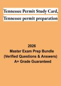 Tennessee Permit Study Cards & Permit Preparation PDF &vert; Tennessee Learner Permit Practice Questions & Exam Study Guide 2026