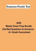 Tennessee Permit Test PDF &vert; Learner Permit Practice Questions&comma; Answers & DMV Study Guide 2026