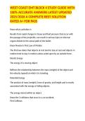 WEST COAST EMT BLOCK 4 STUDY GUIDE WITH 100&percnt; ACCURATE ANSWERS LATEST UPDATED 2025&sol;2026 A COMPLETE BEST SOLUTION RATED A&plus; FOR PASS