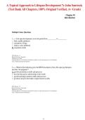A Topical Approach to Lifespan Development 7e John Santrock&NewLine;&lpar;Test Bank All Chapters