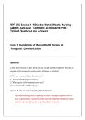 NUR 253 Exams 1&ndash;4 Bundle&colon; Mental Health Nursing &lpar;Galen&rpar; 2026&sol;2027 &vert; Complete All-Inclusive Prep &vert; Verified Q&As