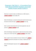 Progression&colon; Field Tech IV - V Conventional Exam &NewLine;Guide Newest 2026&sol;2027 Questions and Correct &NewLine;Detailed Answers Already Graded A&plus;