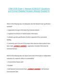 CSM 2030 Exam 1 Newest 2026&sol;2027 Questions &NewLine;and Correct Detailed Answers Already Graded A&plus; 