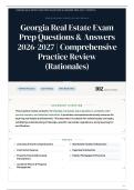 Georgia Real Estate Exam Prep 100&plus; Questions & Answers 2026-2027 Comprehensive Practice Review &lpar;Rationales&rpar;