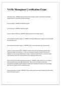 NAMS Menopause Certification Exam Questions & Answers 2026&sol;2027 &vert; Study Guide & Exam Prep