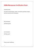 NAMS Menopause Certification Exam Questions & Answers 2026&sol;2027 &vert; Study Guide & Exam Prep