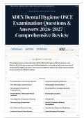 ADEX Dental Hygiene OSCE Examination 530&plus; Questions & Answers 2026&sol;2027 Comprehensive Review &lpar;1&rpar;