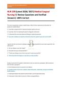 NUR 209 &lpar;Latest 2026&sol; 2027&rpar; Medical Surgical Nursing II&vert; Review Questions and Verified Answers&vert; 100&percnt; Correct