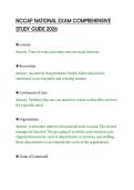 NCCAP NATIONAL EXAM COMPREHENSIVE&NewLine;STUDY GUIDE 2026