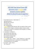HCR 240 Final Actual Exam&colon;300 Questions And Answers with Solutions &lbrack;Latest Update 2026&sol;Verified&sol;Already Graded A&plus;&rsqb;