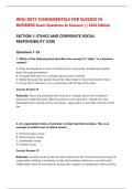 WGU D072 FUNDAMENTALS FOR SUCCESS IN &NewLine;BUSINESS Exam Questions & Answers &vert; &vert; 2026 Edition