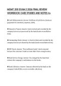 MGMT 200 EXAM 2 2026 FINAL REVIEW&NewLine;WORKBOOK CASE STUDIES AND NOTES A&plus;