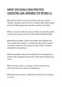 MGMT 200 EXAM 2 2026 PRACTICE&NewLine;QUESTIONS AND ANSWERS TOP REVIEW A&plus;