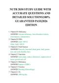 NUTR 2030 STUDY GUIDE WITH &NewLine;ACCURATE QUESTIONS AND &NewLine;DETAILED SOLUTIONS&vert;100&percnt; &NewLine;GUARANTEED PASS&vert;2026 &NewLine;EDITION