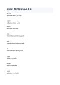 CHEM 162 Strong A & B Questions & Answers 2026&sol;2027 &vert; Study Guide & Exam Prep