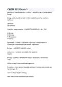 CHEM 162 Exam 3 Questions & Answers 2026&sol;2027 &vert; Study Guide & Exam Prep