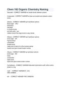 CHEM 162 Organic Chemistry Naming Questions & Answers 2026&sol;2027 &vert; Study Guide & Exam Prep